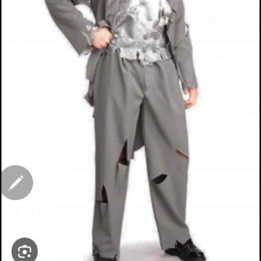 Plus size Xl dead Groom  hat and jacket only Halloween costume